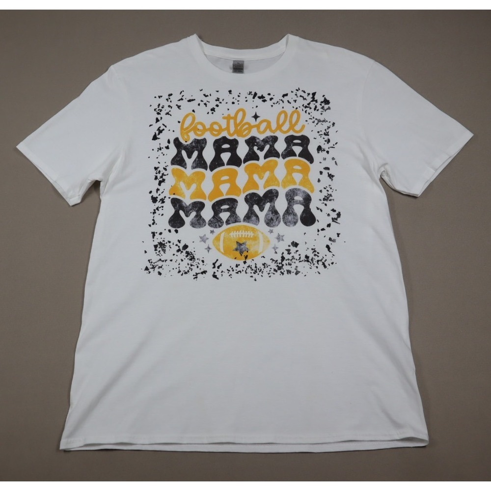 Women's Football Mama Graphic Tee‎ - White - Size L